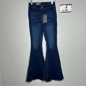 L&B size 4 Extreme Flare Jeans - medium wash  denim